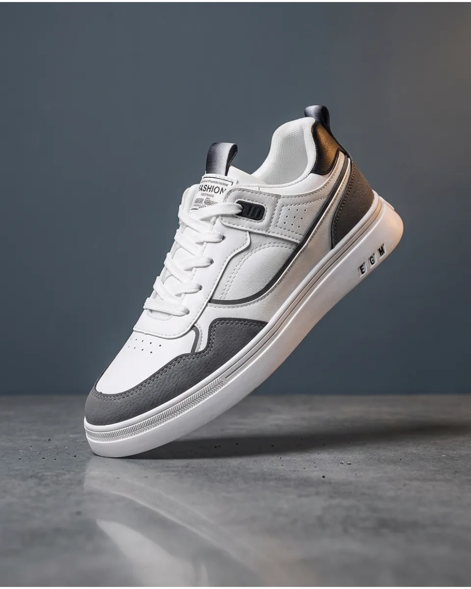 The same sneakers restyled by Venus into a professional ad creative